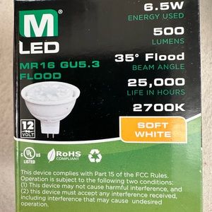 New 6 MR16 GU5.3 flood LED soft white light bulbs
